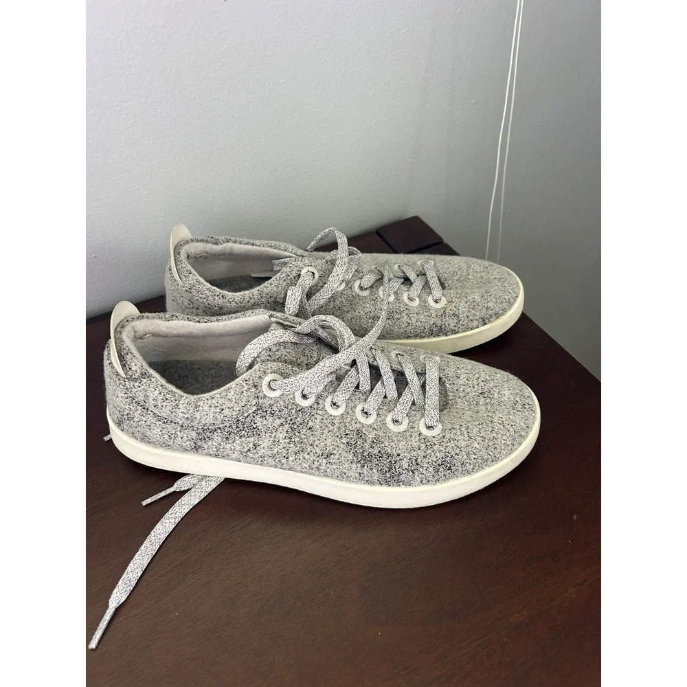 Allbirds Wool Pipers Grey Marl Sustainable Merino Wool Sneakers Womens Size 10